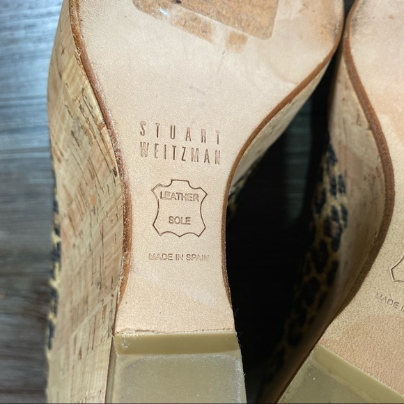 Stuart Weitzman Corkswoon Leopard Wedges - Picture 6 of 7